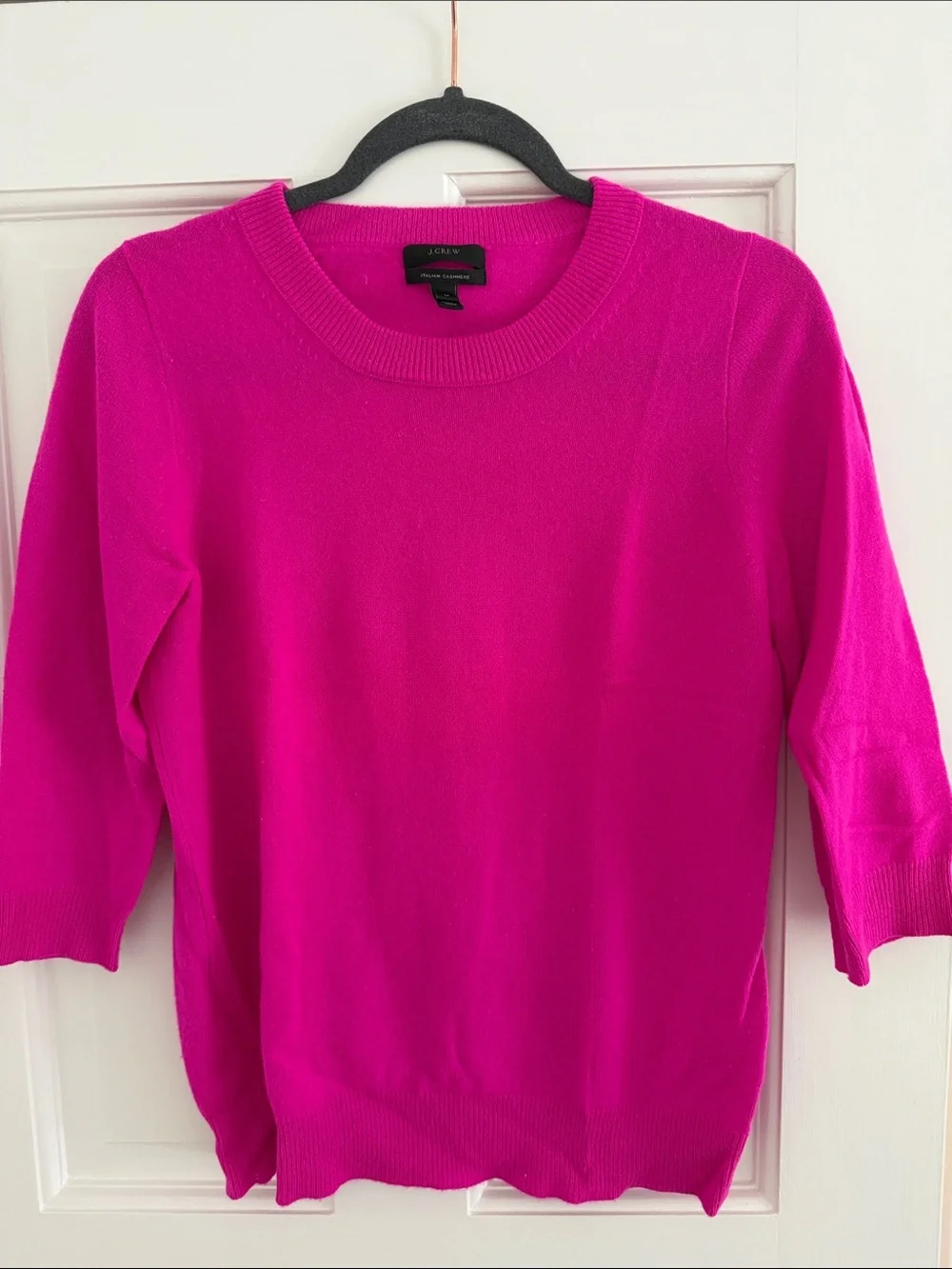 J. Crew Women's Crewneck Sweater in Fuchsia Pink